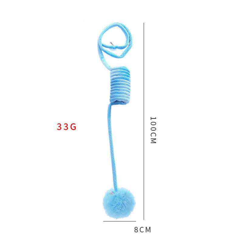 Interactive Plush Cat Toy with Self-Hi Sucker and Spring Rabbit Hair Ball!