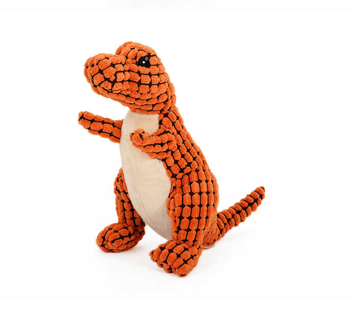 Giant Fleece Dinosaur Interactive Dog Toy with Squeakers - Perfect for your Best Friend!