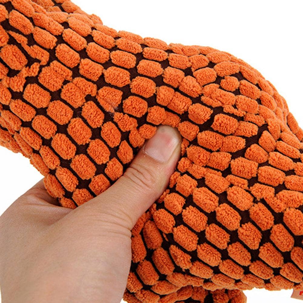 Giant Fleece Dinosaur Interactive Dog Toy with Squeakers - Perfect for your Best Friend!