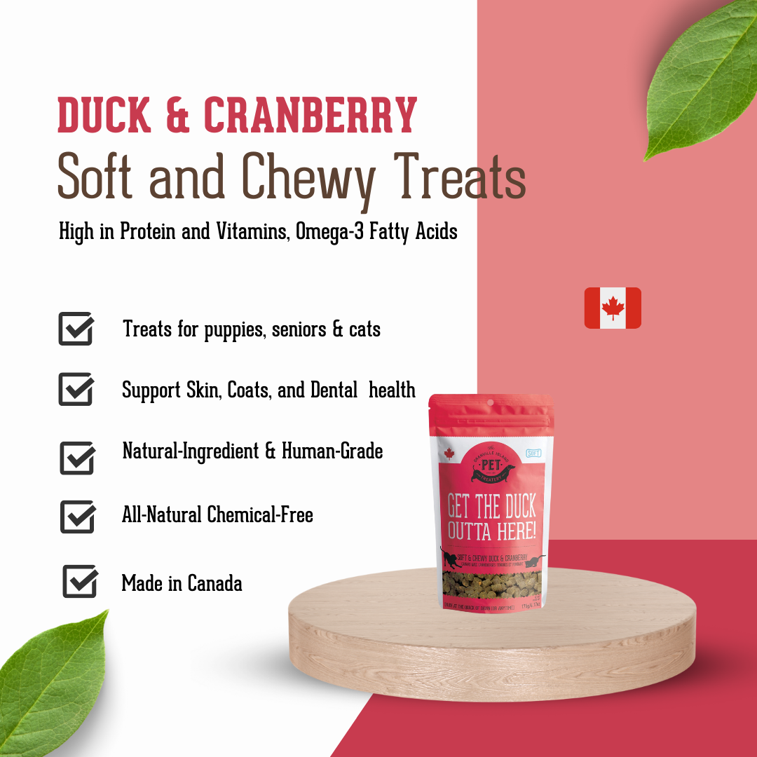 Soft & Chewy Duck & Cranberry Treat For Dogs // 175g
