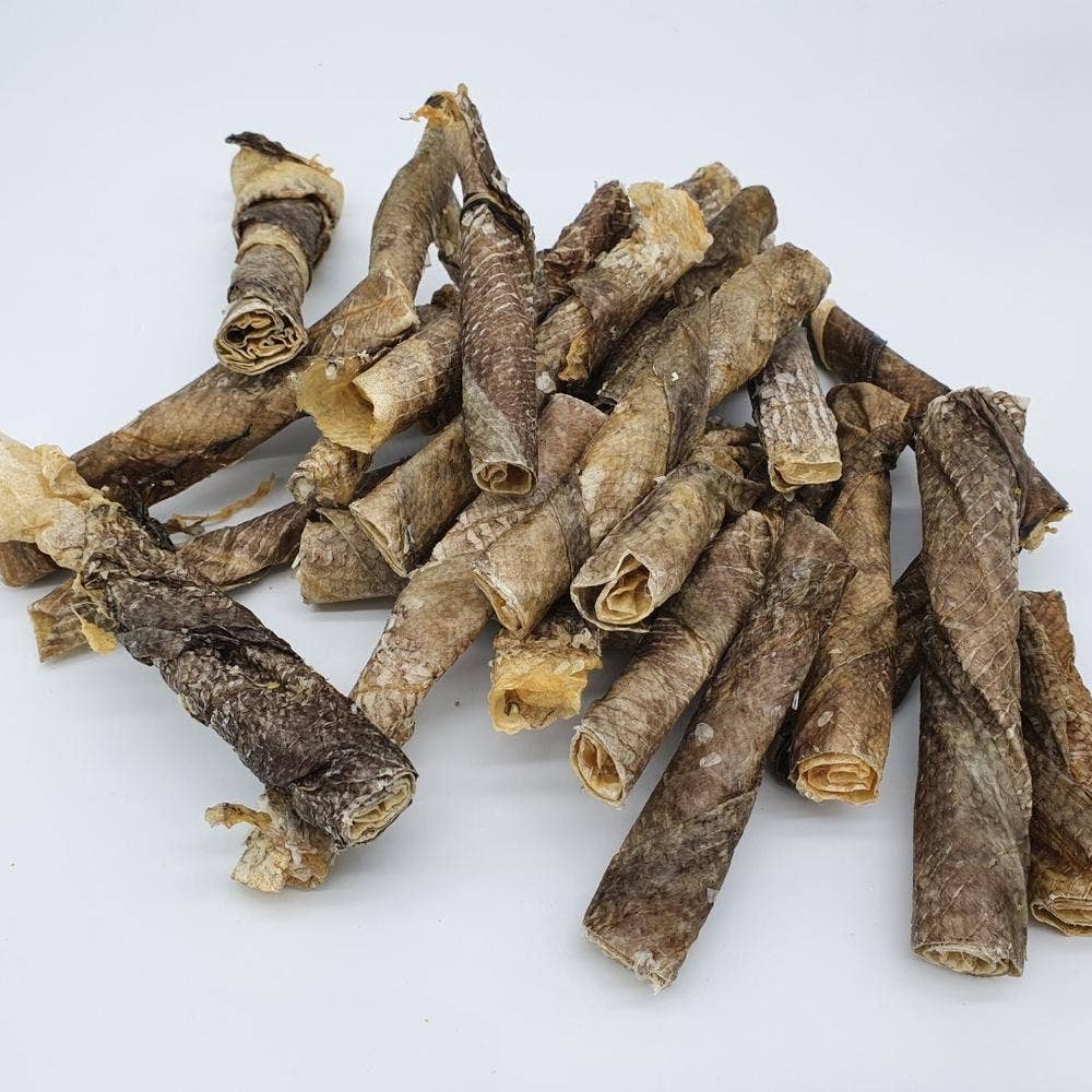 Icelandic Codfish Skin Rolls // Dental Dog Treat // 1 Roll