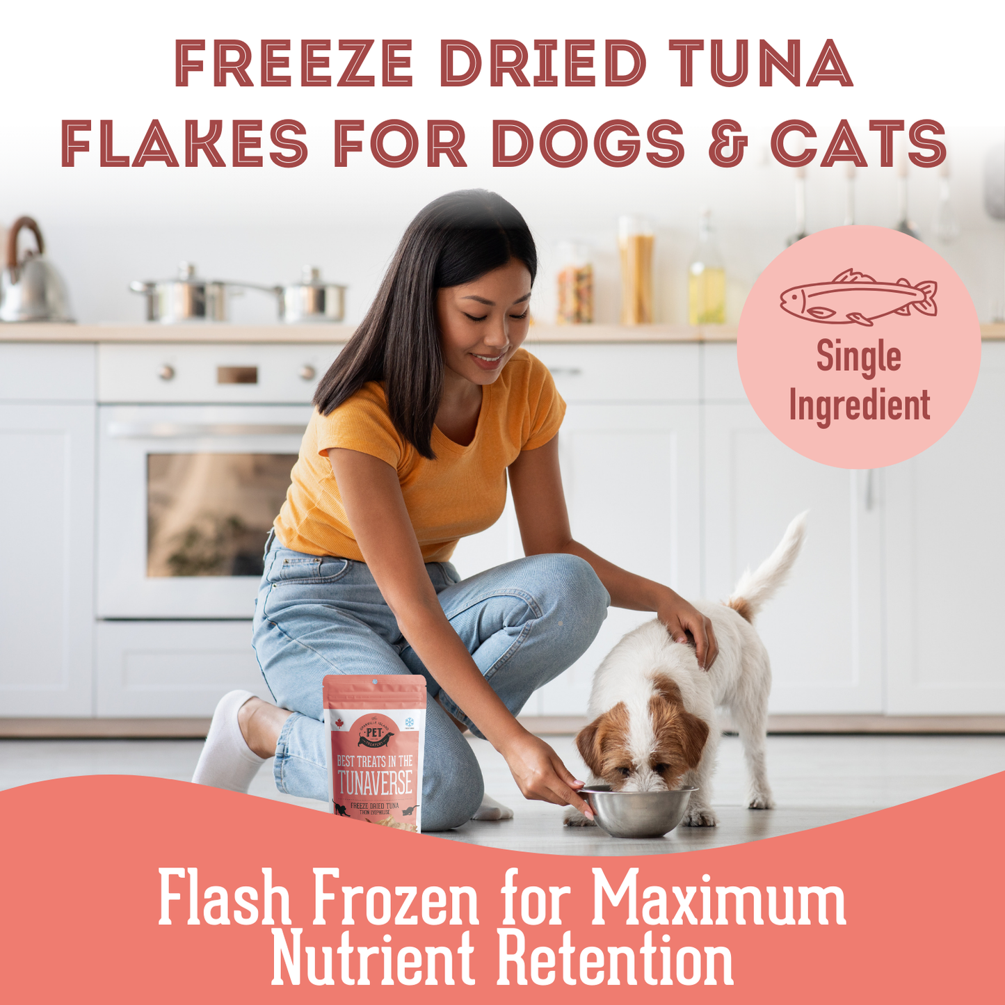 Freeze Dried Tuna Flakes Treat For Cats & Dogs // 60G