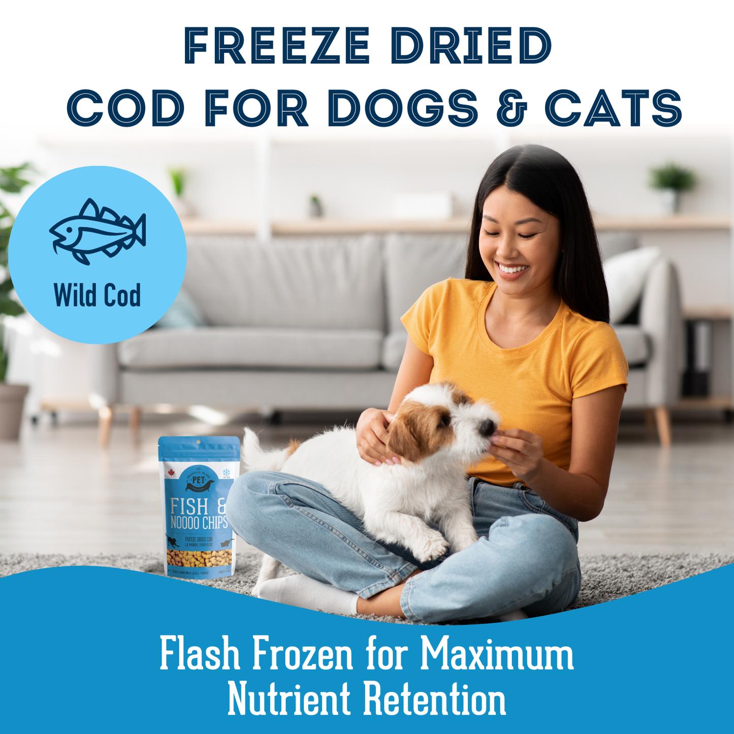 Freeze Dried Wild Cod Treat For Dogs & Cats // 40g