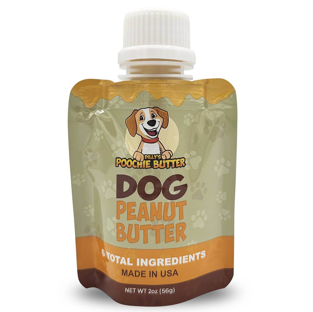 Poochie Butter! // 2oz Squeeze Pack + Peanut Shaped Toy Filler