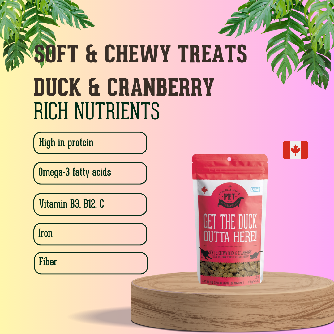 Soft & Chewy Duck & Cranberry Treat For Dogs // 175g