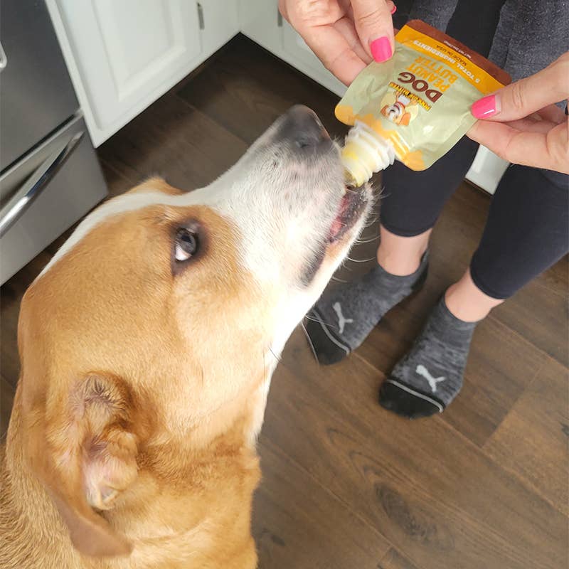 Poochie Butter! // 2oz Squeeze Pack + Peanut Shaped Toy Filler